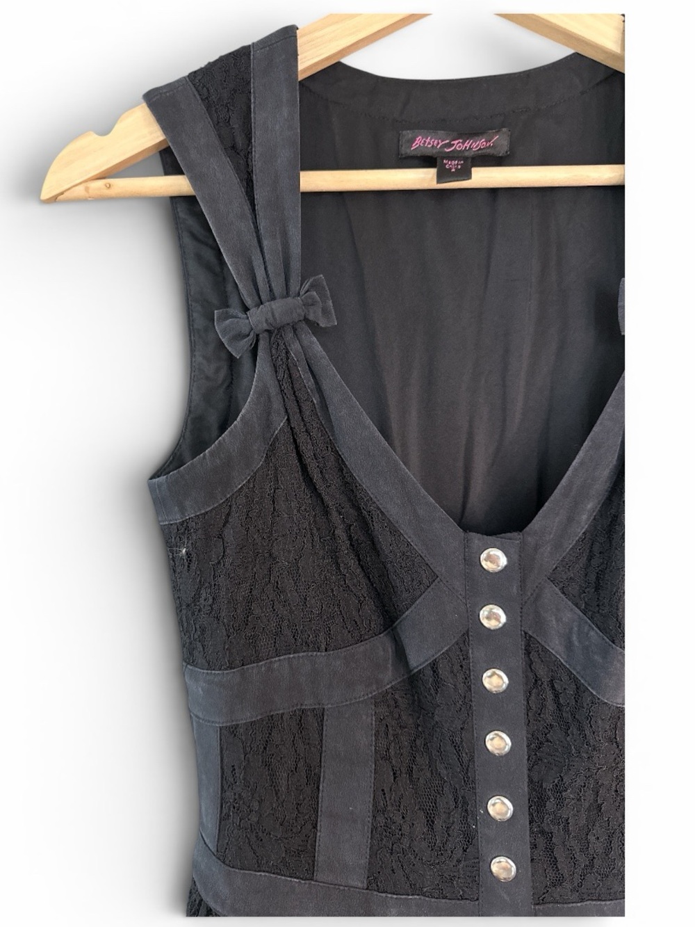 Vintage Betsey Johnson Y2K black lace corset dress - Picture 6 of 10